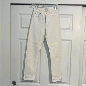 Agolde Cream High-Rise Denim